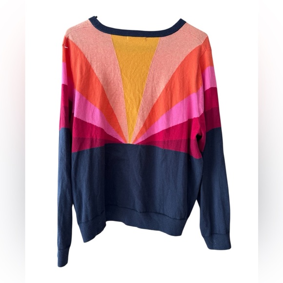 Marine Layer Women's Colorful Sunset Lightweight Sweater. Large. 100% Cotton. - Picture 6 of 7